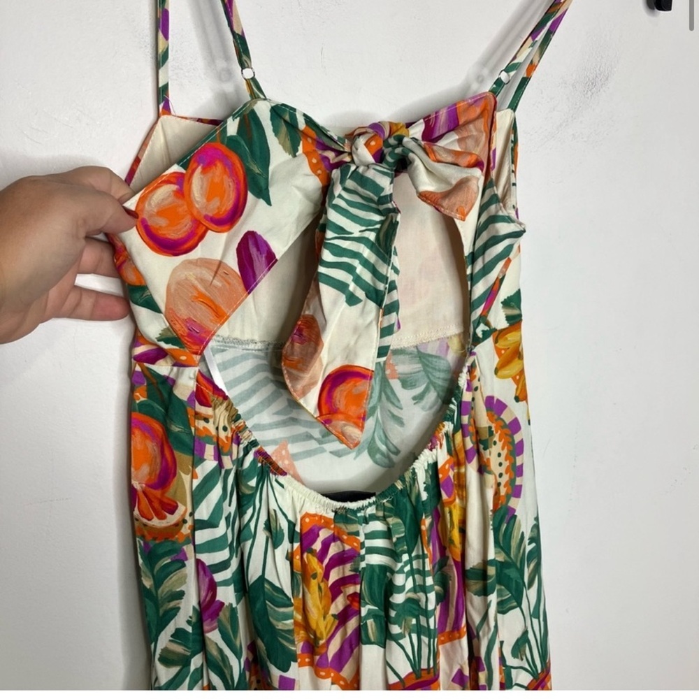 Anthropologie Paper Heart maxi sundress multicolor fruit pattern women’s‎ S - Picture 2 of 6
